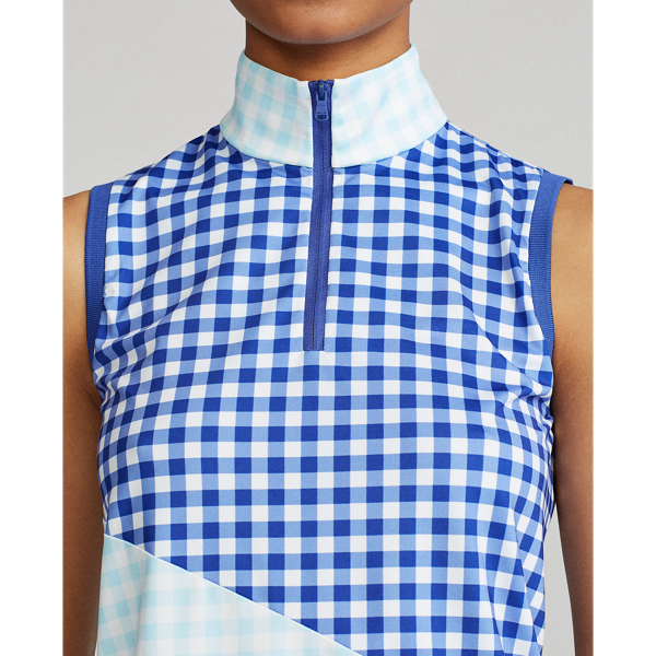 Gingham Quarter-Zip Polo Shirt RLX Golf in Gingham Mix 5