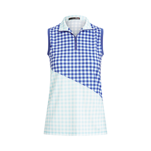 Gingham Quarter-Zip Polo Shirt RLX Golf in Gingham Mix 2