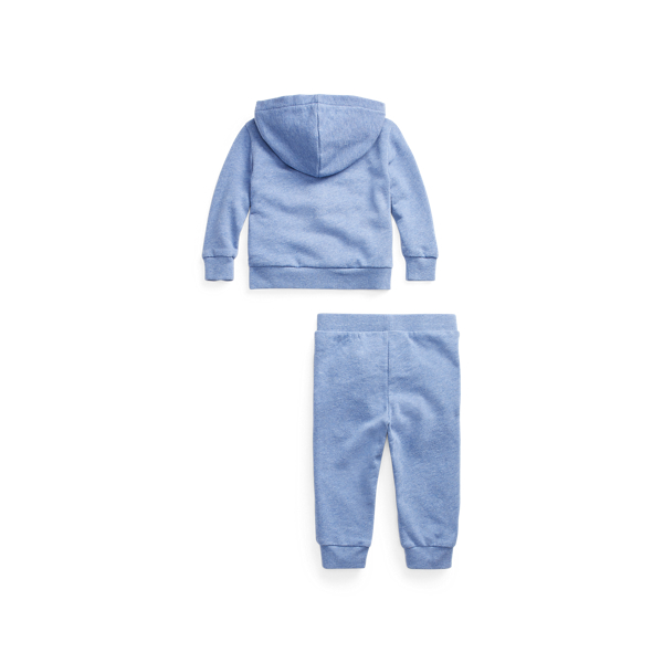 Blue Heather French Terry Hoodie & Trouser Set Baby Boy 2