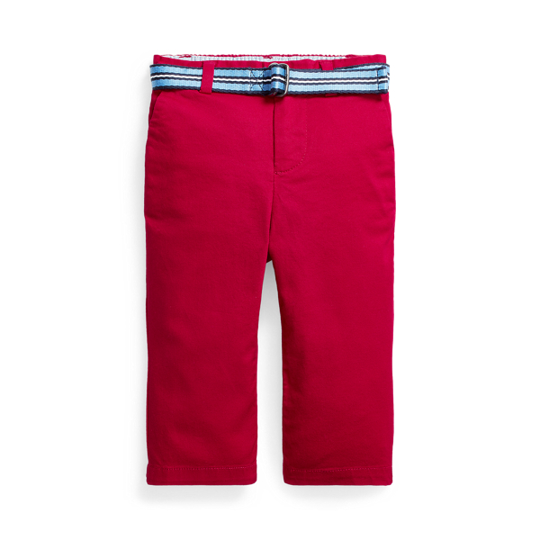 Belted Stretch Cotton Chino Baby Boy in 1