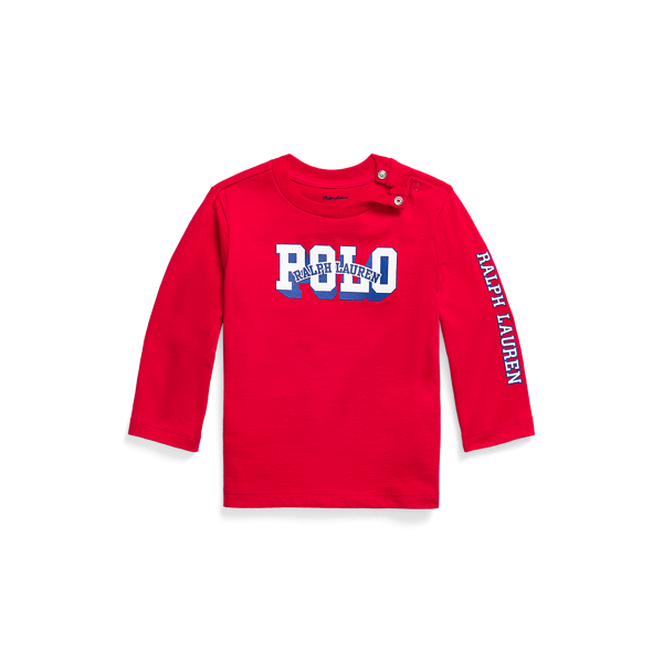 Camiseta de manga larga de algod&oacute;n con logotipo