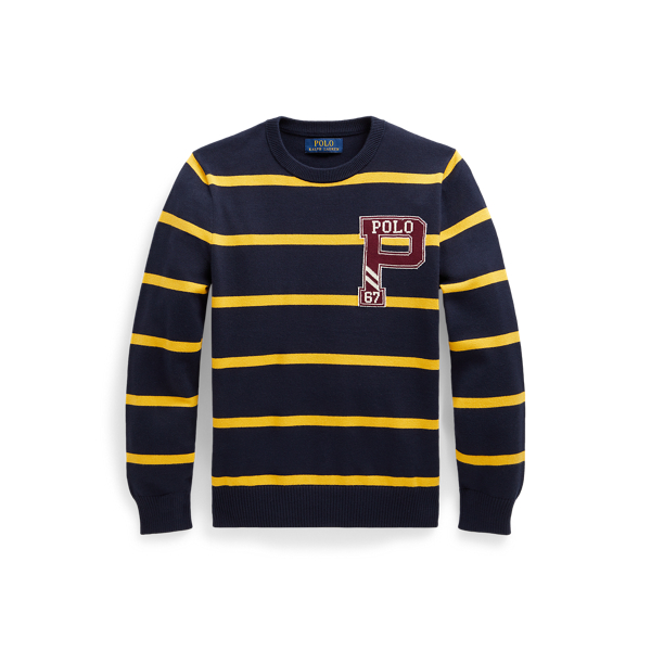 Striped Cotton Sweater BOYS 6-14 YEARS in 1