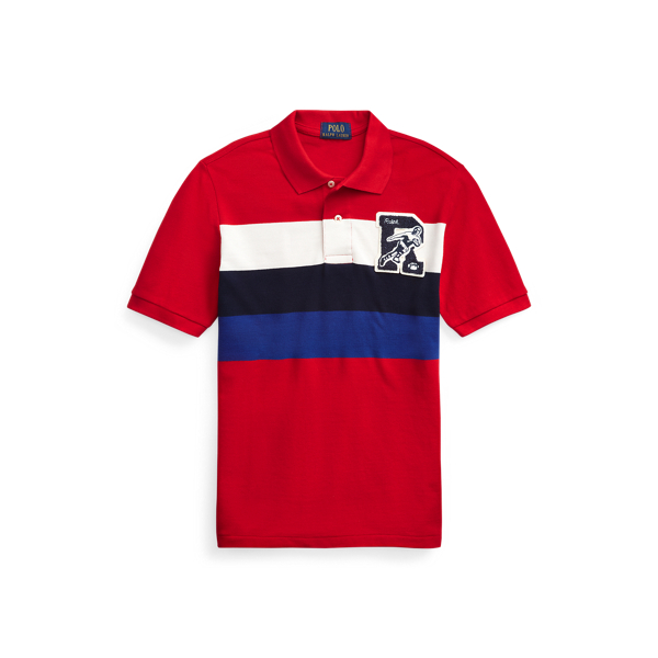 Letterman-Patch Cotton Polo Boys 6-14 Years 1