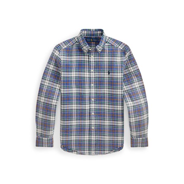 Chemise Oxford &eacute;cossaise en coton Boys 6-14 Years en 1