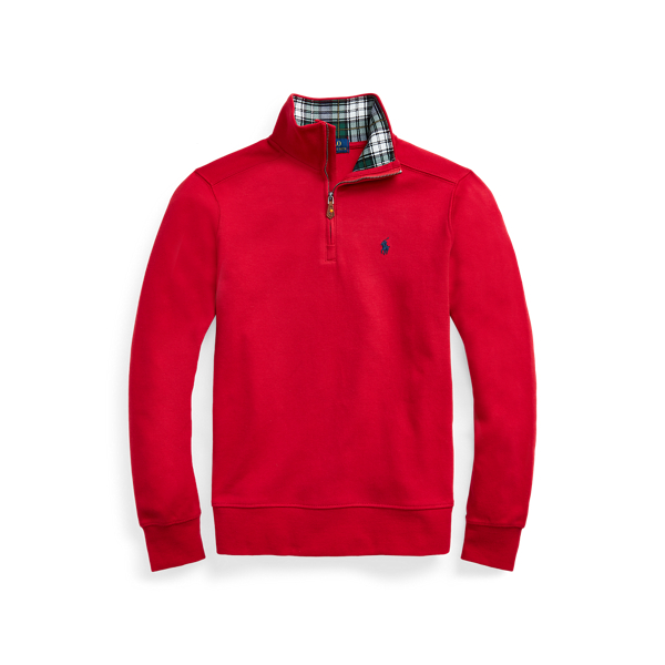 Cotton Interlock Quarter-Zip Pullover