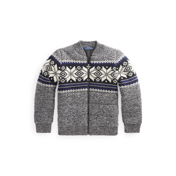 Snowflake Full-Zip Sweater BOYS 6-14 YEARS in 1