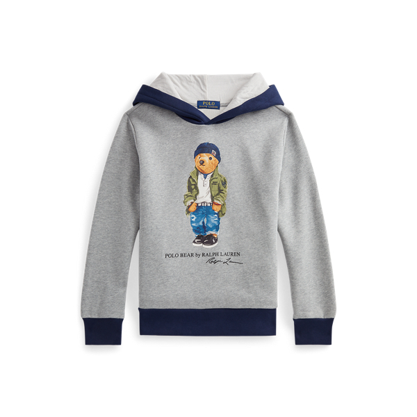 Fleece hoodie in katoenmix met Polo Bear Boys 6-14 Years in 1