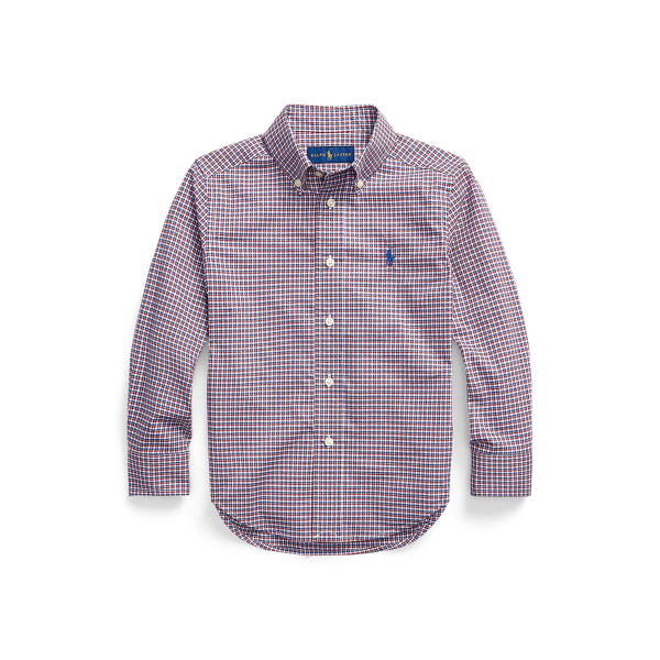 Camisa en popelina de algod&oacute;n a cuadros Boys 1.5-6 Years en 1