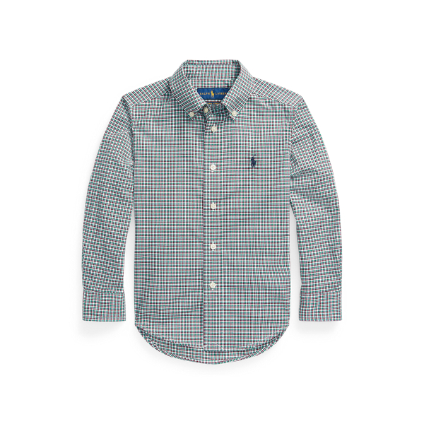 Plaid Cotton Poplin Shirt