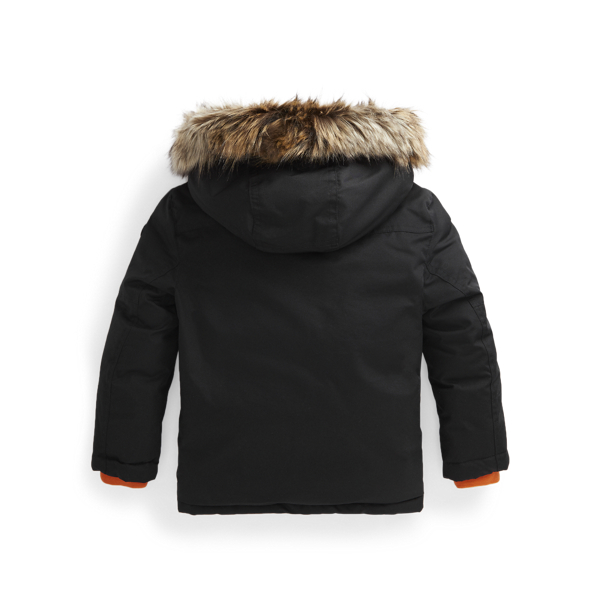 Black Faux-Fur-Trim Down Parka Boys 1.5-6 Years 2