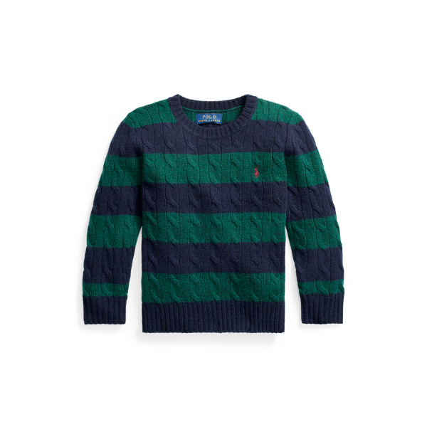 Pull en laine et cachemire torsad&eacute; BOYS 1.5-6 YEARS en 1
