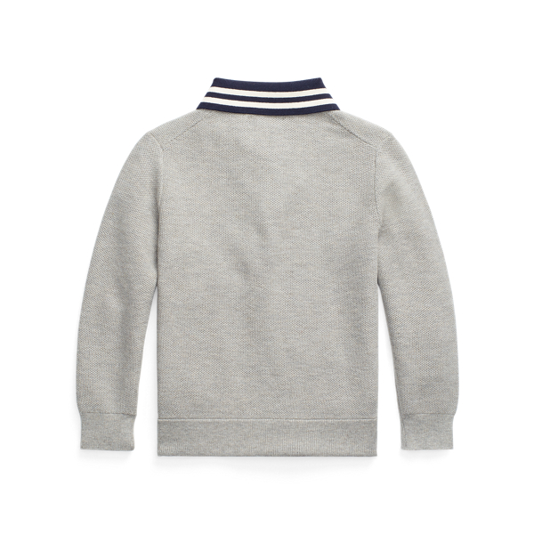 Dark Sport Heather Cotton Polo-Collar Jumper Boys 1.5-6 Years 2