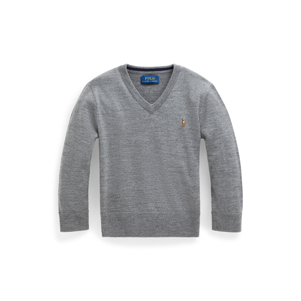 Merino Wool V Neck Jumper for Children Ralph Lauren IN