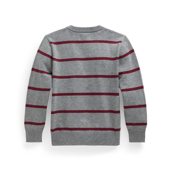 Boulder Grey Heather Striped Cotton Jumper BOYS 1.5-6 YEARS 2