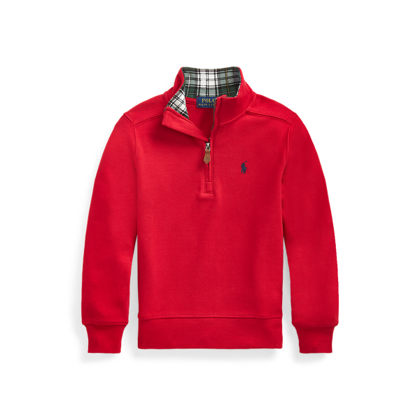 Cotton Interlock Quarter-Zip Pullover