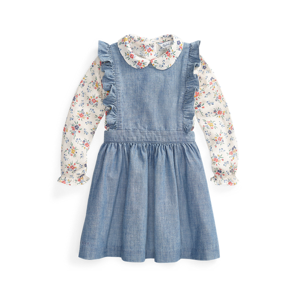Ensemble haut fleuri/robe volant&eacute;e Baby Girl en 1