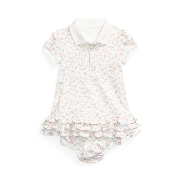 Abito polo con volant e culotte Baby Girl in 1