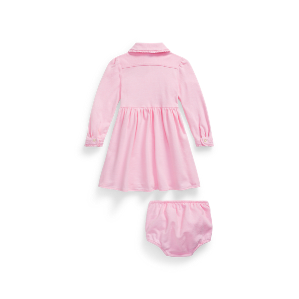 Carmel Pink Oxford Shirtdress &amp; Bloomer Baby Girl 2