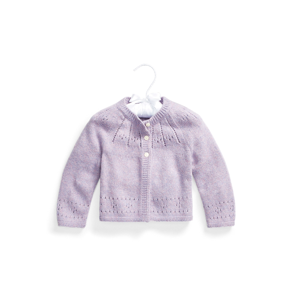 Pointelle Wool-Blend Shrug Baby Girl 1