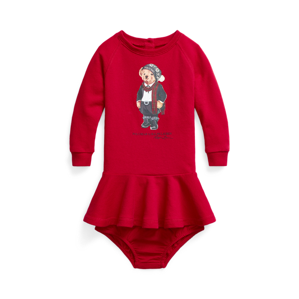 Holiday Bear Dress & Bloomer Baby Girl in 1