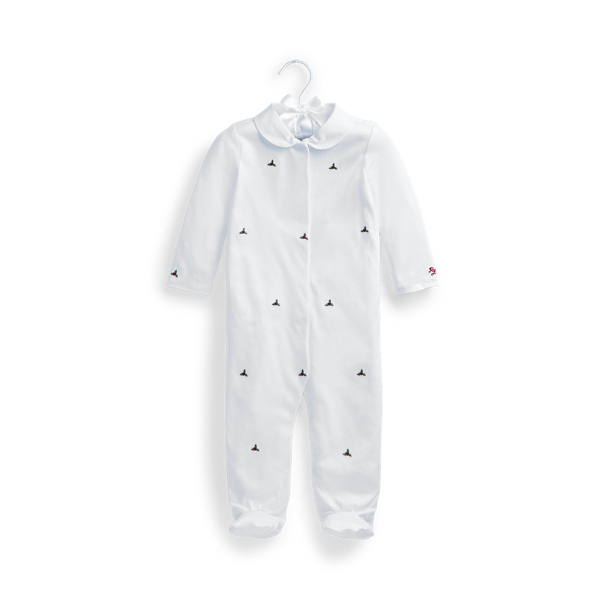 Cotton Interlock Footed Coverall Baby Girl 1