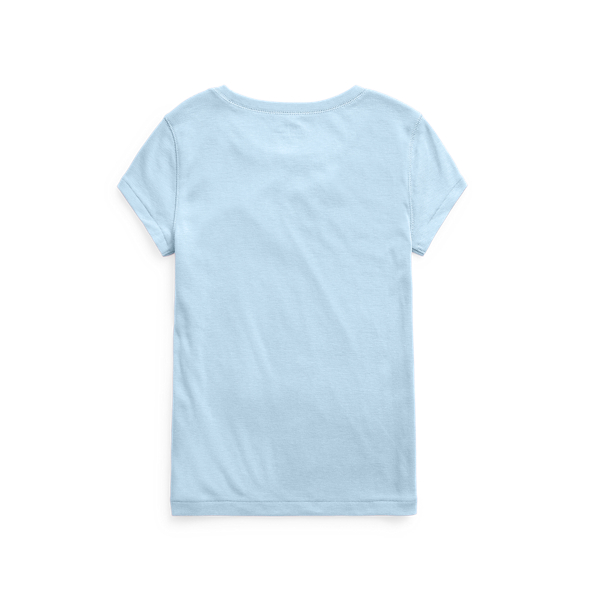Powder Blue/Hyacinth Cotton-Modal Crewneck Tee GIRLS 7-14 YEARS 2