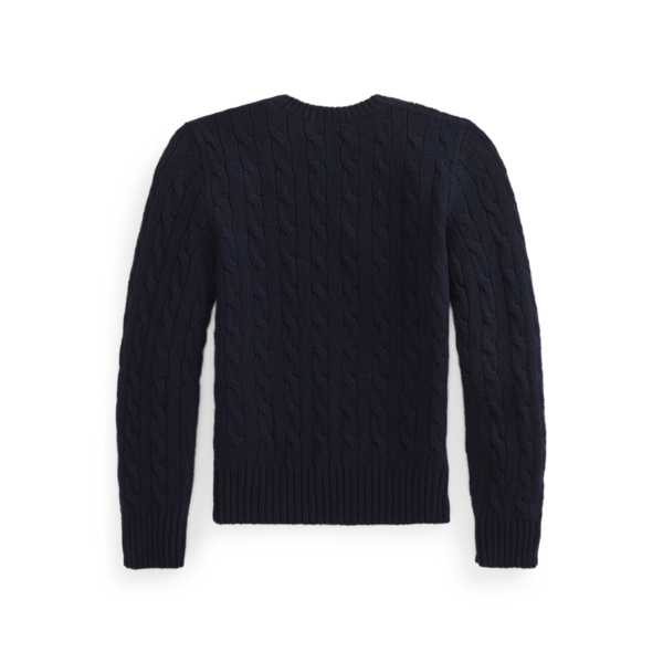 Navy Cable-Knit Wool-Cashmere Jumper Girls 7-14 Years 2