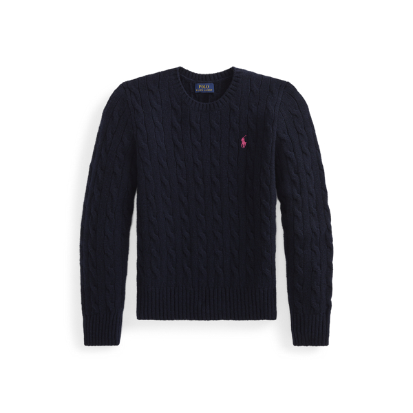 Cable-Knit Wool-Cashmere Sweater Girls 7-14 Years in 1