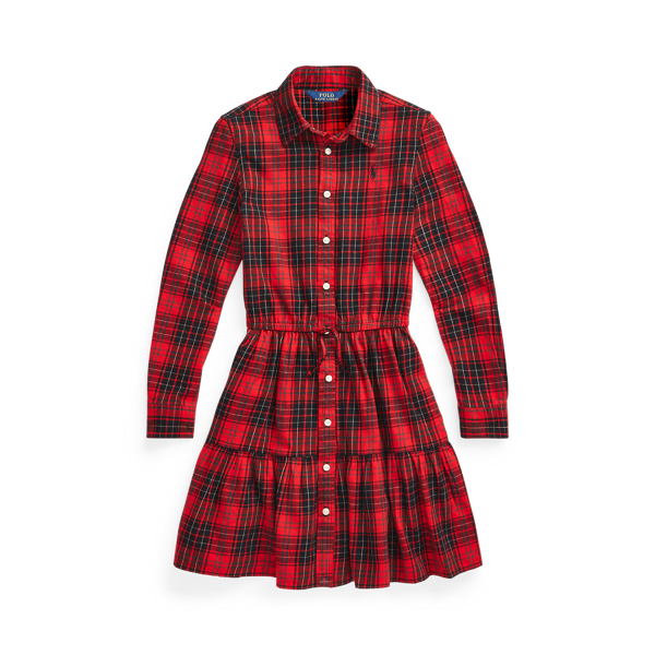 Robe-chemise &eacute;cossaise en coton GIRLS 7-14 YEARS en 1