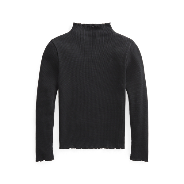 Lettuce-Trim Cotton-Blend Roll Neck GIRLS 7-14 YEARS 1