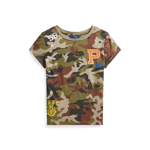 Camo Graphic Cotton Jersey Tee