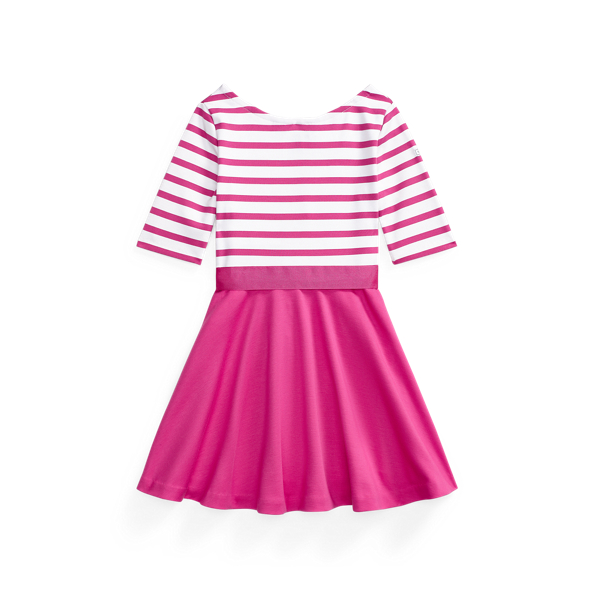 College Pink/White Two-Tone Ponte Dress Girls 1.5-6.5 Years 2