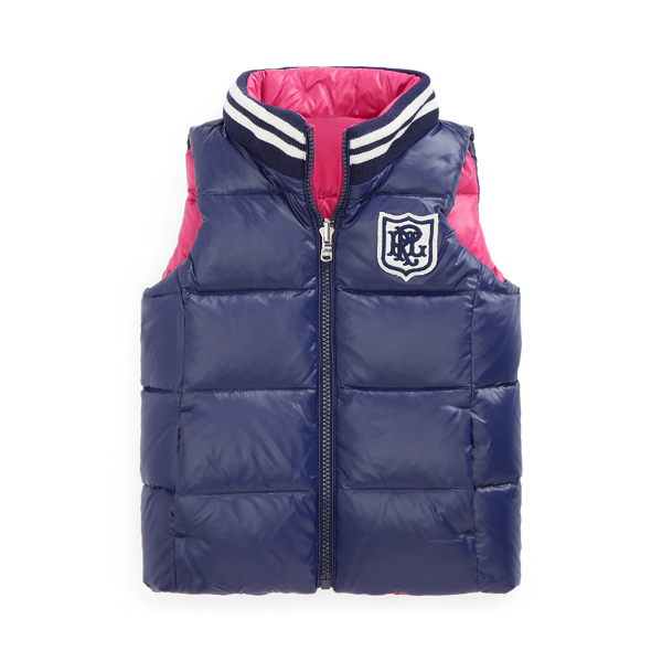 Water-Repellent Reversible Gilet Girls 1.5-6.5 Years 1