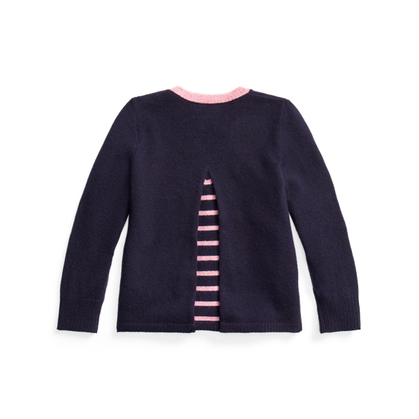 Navy Back-Pleat Wool Jumper Girls 2-6x 2