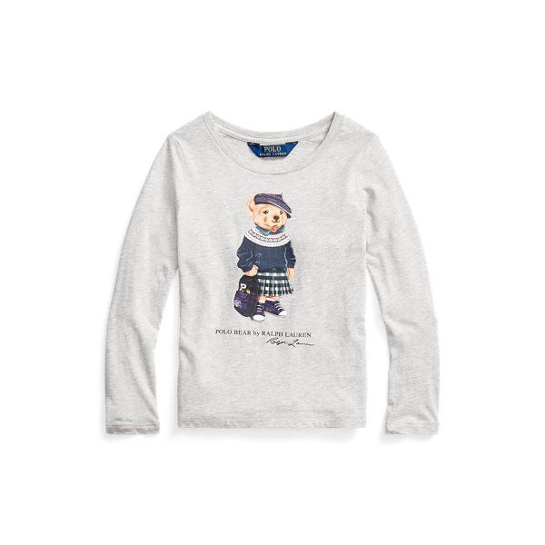 Backpack Bear Cotton Jersey T-shirt Girls 1.5-6.5 Years 1