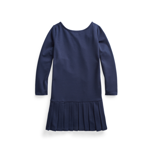 Refined Navy Pleated Ponte Dress Girls 1.5-6.5 Years 2