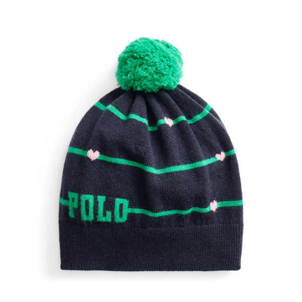 Striped Logo Wool Hat Girls 1.5-6.5 Years 1
