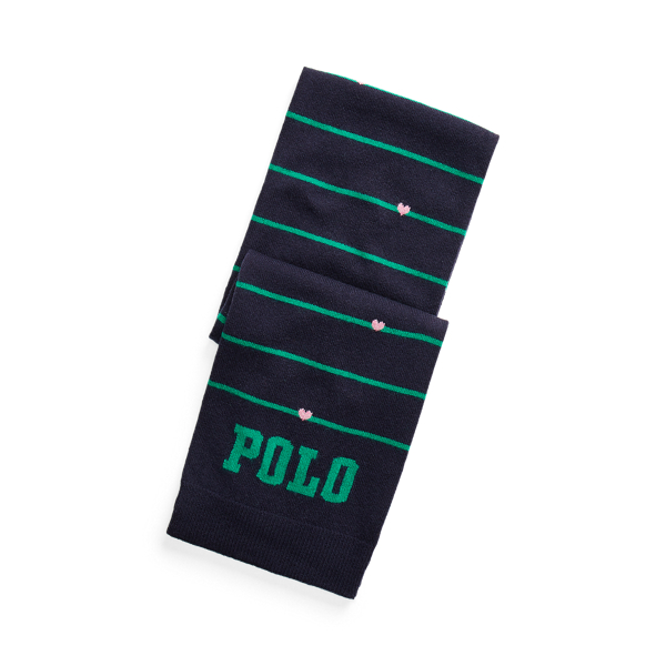 Striped Logo Wool Scarf Girls 1.5-6.5 Years 1