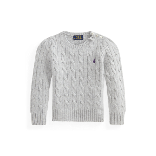 Cable-Knit Wool-Cashmere Sweater Girls 1.5-6.5 Years in 1