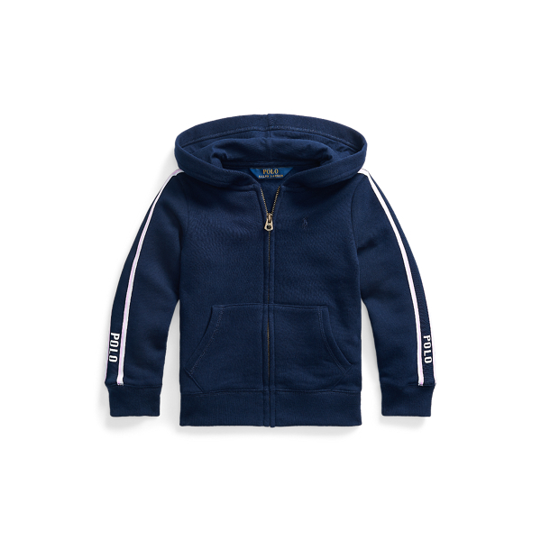 Striped Fleece Full-Zip Hoodie