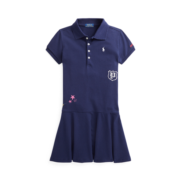Cotton Mesh Polo Dress