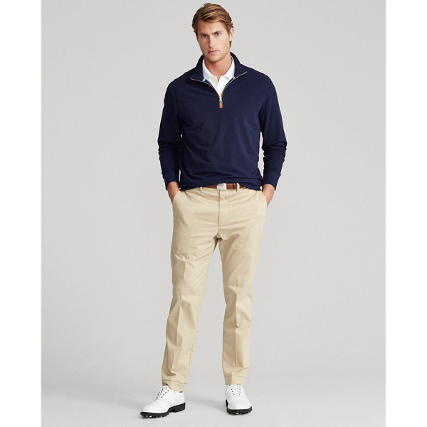 Refined Navy Classic Fit Terry Pullover Polo Golf 4