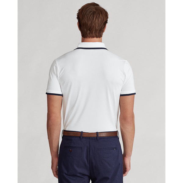 Polo de piqu&eacute; t&eacute;cnico Custom Slim Fit Polo Golf en Blanco Oxford cl&aacute;sico 5
