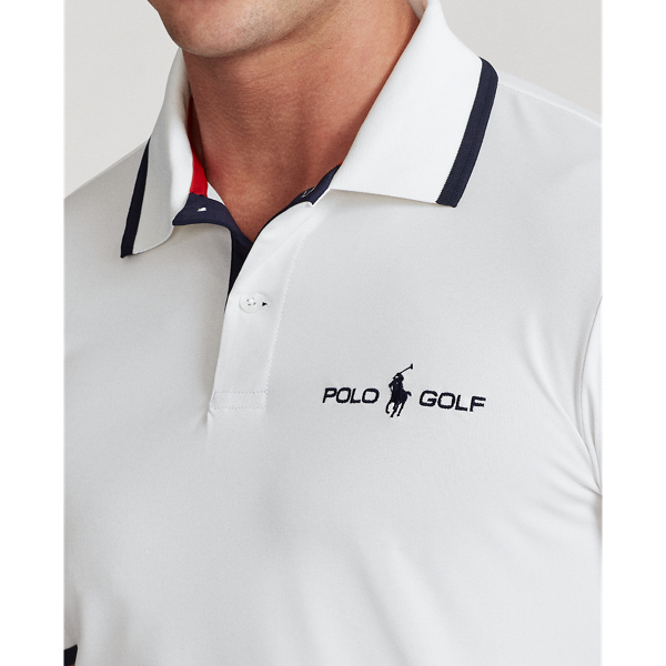 Polo de piqu&eacute; t&eacute;cnico Custom Slim Fit Polo Golf en Blanco Oxford cl&aacute;sico 6