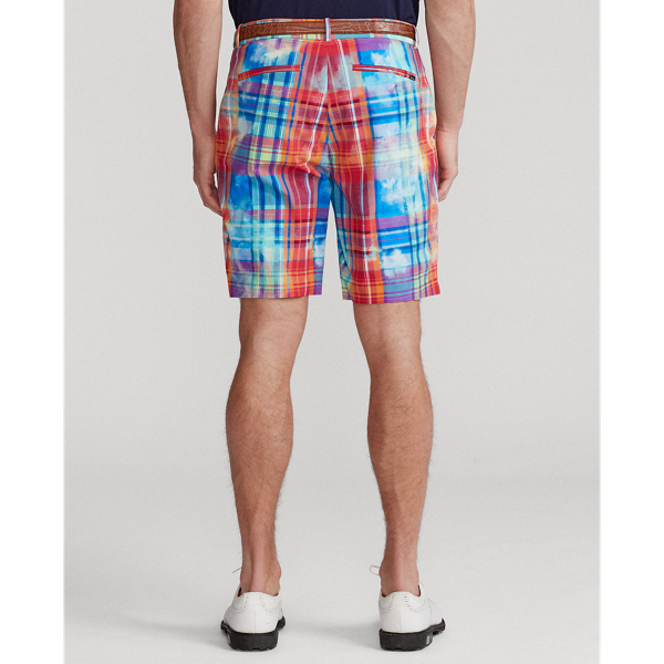 Washed Madras 23 cm Classic Fit Plaid Active Trunk Polo Golf 5