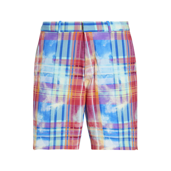 Washed Madras 23 cm Classic Fit Plaid Active Trunk Polo Golf 2