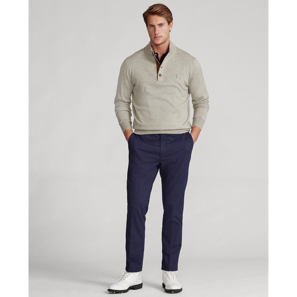 Dark Sport Heather Washable Merino Jumper Polo Golf 4
