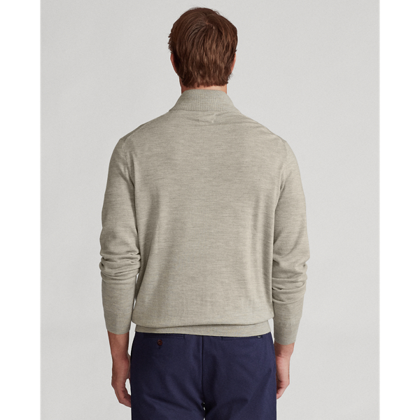 Dark Sport Heather Washable Merino Jumper Polo Golf 5