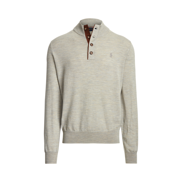 Dark Sport Heather Washable Merino Jumper Polo Golf 2
