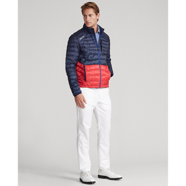 Refined Navy/Sunrise Red Packable Quilted Jacket RLX 4